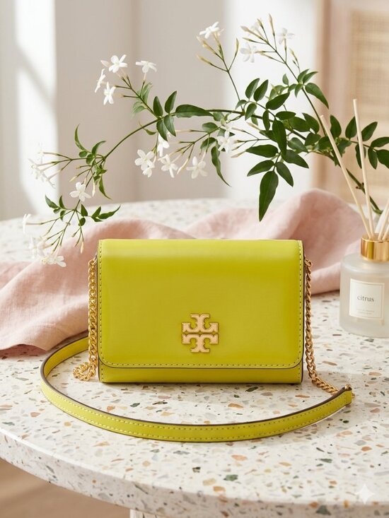 Tory Burch Handbags - Tory Burch Bright Yellow Patent Leather Chain Crossbody